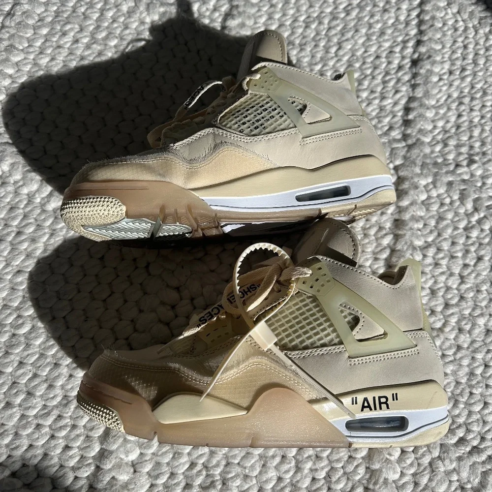 2020 Off-White x Wmns Air Jordan 4 Retro SP 'Sail' - Picture 5 of 8